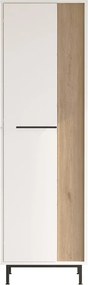 Vysoký regál na topánky Houseland Artego biely/dub Castello