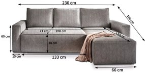 Tmavozelená rohová pohovka SMART COSARO, obojstranná + 2 vankúšiky ZADARMO