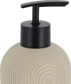 Sada kúpeľňových doplnkov Elya, béžová/s čiernymi prvkami