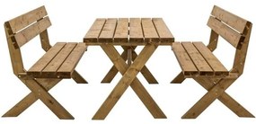 Asko a.s. PARTY - záhradný set stolu s lavicemi, borovica