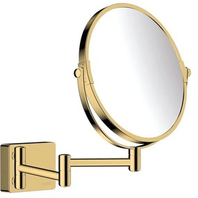 HANSGROHE AddStoris kozmetické zväčšovacie zrkadlo (1-násobné, 3-násobné zväčšenie), leštený vzhľad zlata, 41791990