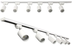 BERGE 2m koľajnice biela + 6x žiarovka GU10
