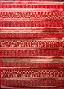 Koberec Saran G001 RED – červený vzorovaný obdĺžnik Rozmer: 120x180 cm