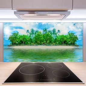 Sklenený obklad Do kuchyne More ostrov krajina 120x60 cm