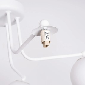 Stropné svietidlo Astral, 5x biele sklenené tienidlo, w