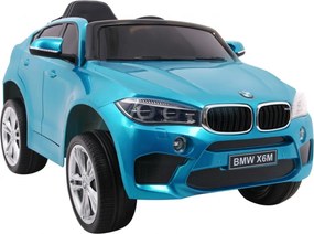 Ramiz Detské elektrické autíčko BMW X6M lakované - modré SUV + diaľkové ovládanie