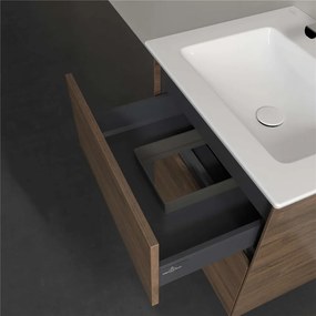 VILLEROY &amp; BOCH Collaro závesná skrinka pod umývadlo, 2 zásuvky, s LED osvetlením, 561 x 480 x 610 mm, Arizona Oak, C142B0VH