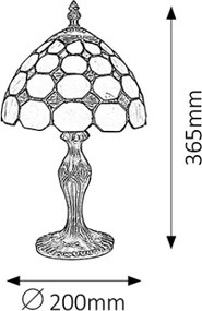 Brilagi - Tiffany vitrážová stolná lampa DORAN 1xE14/40W/230V
