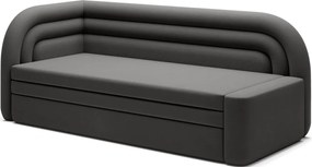 Taupe zamatová rozkladacia/s úložným priestorom pohovka ľavý roh 223 cm Fabillo – ELTAP