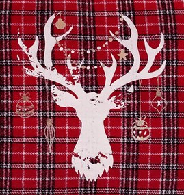 Vianočný dekoračný vankúš Best Time 45x45 cm, parožie