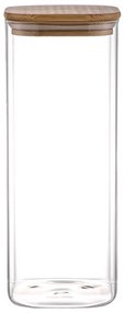 4Home Sklenená dóza na potraviny s vekom Bamboo, 2000 ml, 2000 ml