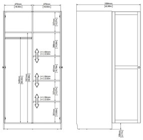 Šatníková skriňa v dekore duba v prírodnej farbe 99x200x62 cm Billund – Tvilum