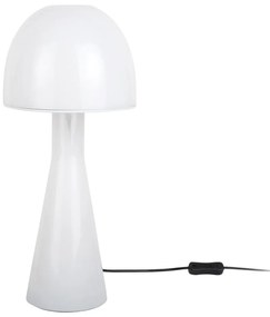 Biela stolová lampa so skleneným tienidlom (výška 45 cm) Bombin – Leitmotiv