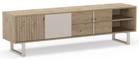 TV stolík v dekore duba v sivo-prírodnej farbe 180x51,5 cm Millay – Marckeric