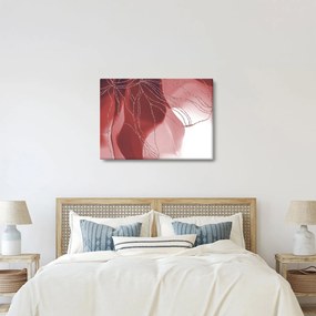 Obraz - Červená abstraktná kvetina N⁰1 (70x50 cm)