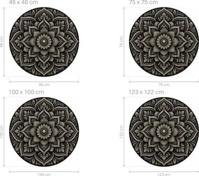 Černá mandala arch 46 x 46 cm