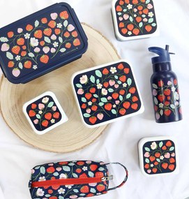 A Little Lovely Company - antikorová fľaša na pitie, 350 ml - jahody