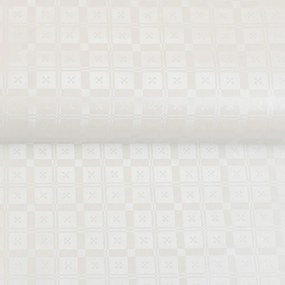 PVC obrus Biele vzorované kocky PV-130 - metráž š. 140 cm