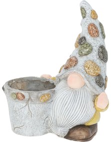 Záhradný kvetináč s trpaslíkom, polyresin, 30 x 19 x 35,5 cm