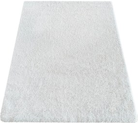 Biely shaggy koberec Camel s protišmykovou úpravou – 20 mm vlas Rozmer: 60x100 cm