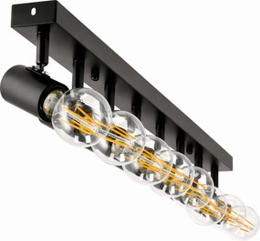 BERGE Stropné svietidlo VIKI 8x E27 čierne