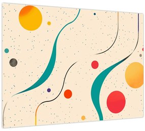 Sklenený obraz - Minimalistická farebná ilustrácia (70x50 cm)