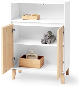 Odkladacia skrinka s 2 dvierkami a otvoreným priečinkom