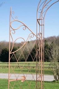 Oblúk na ruže Mel s bránkou - Hnedá antik