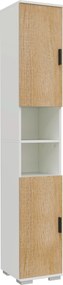 XXXLutz SKRINKA NA TOPÁNKY, biela, dub medový, 30/178/33 cm MID.YOU - Online Only drobný nábytok - 000657063402