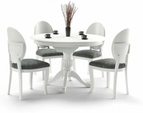 HALMAR, WILLIAM rozkladací jedálenský stôl, dekor orech, biela