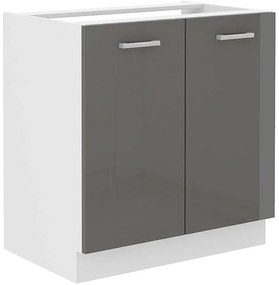 Skrinka do kuchyne SONIA šedý lesk 80ZL 2F BB