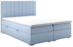 Manželská posteľ Boxspring 140 cm Ranaly (modrá) (s úložným priestorom). Vlastná spoľahlivá doprava až k Vám domov. 1020353