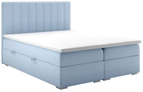 Manželská posteľ Boxspring 180 cm Ranaly (modrá) (s úložným priestorom). Akcia -20%. Vlastná spoľahlivá doprava až k Vám domov. 1020355