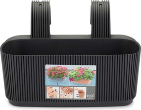 ZÁVESNÝ PLASTOVÝ KVETINÁČ LINE 21X29X19 CM ČIERNA