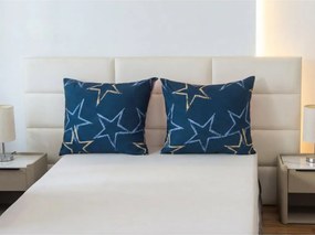 Mikroflanelová obliečka na vankúš STARMISS 40x50 cm, tmavomodrá