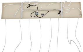 Závesná lampa Art Deco béžová s bielym sklom 8-Lights - Sandra