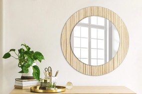 Bambusová slama Okrúhle zrkadlo s motívom