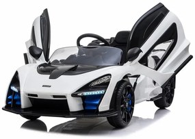 Lean Cars Elektrické autíčko - McLaren Senna - nelakované - biele - motor 2x45W - batéria 12V7Ah -2023