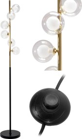 Toolight Toolight, podlahová lampa 6xG9 APP917-6F, zlatá-čierna, OSW-03206