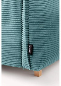 Tyrkysovomodrá menčestrová rozkladacia rohová pohovka (ľavý roh/do tvaru "U") Tori – Bonami Selection