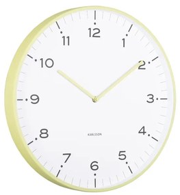 Karlsson 6011GR dizajnové nástenné hodiny žltá, pr. 40 cm