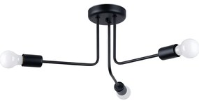 Stropné svietidlo Norah 3, čierne telo svietidla