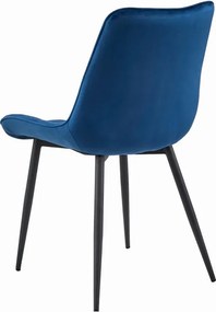 Set dvoch jedálenských stoličiek BERA zamatové granátové / čierne nohy (2ks)