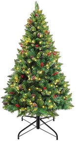 Vianočný stromček s LED diódami, rôzne typy, teplá biela, 100 LED- ov, 120 cm