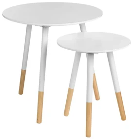 Okrúhle odkladacie stolíky v súprave 2 ks Viborg – Premier Housewares