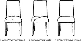 Komashop Návlek na stoličku IRIS Farba: Bordová