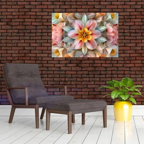 Obraz - Kaleidoskopický kvet (90x60 cm)
