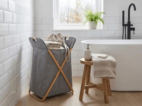 Sivý látkový kôš na bielizeň WEDDLE