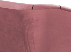 Trojmiestna pohovka Olivio, tmavo ružová zamatová látka