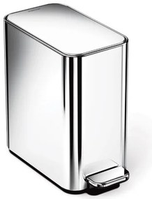 Simplehuman pedálový úzky odpadkový kôš 5 L obdĺžnikový lesklá nerezová oceľ CW2123